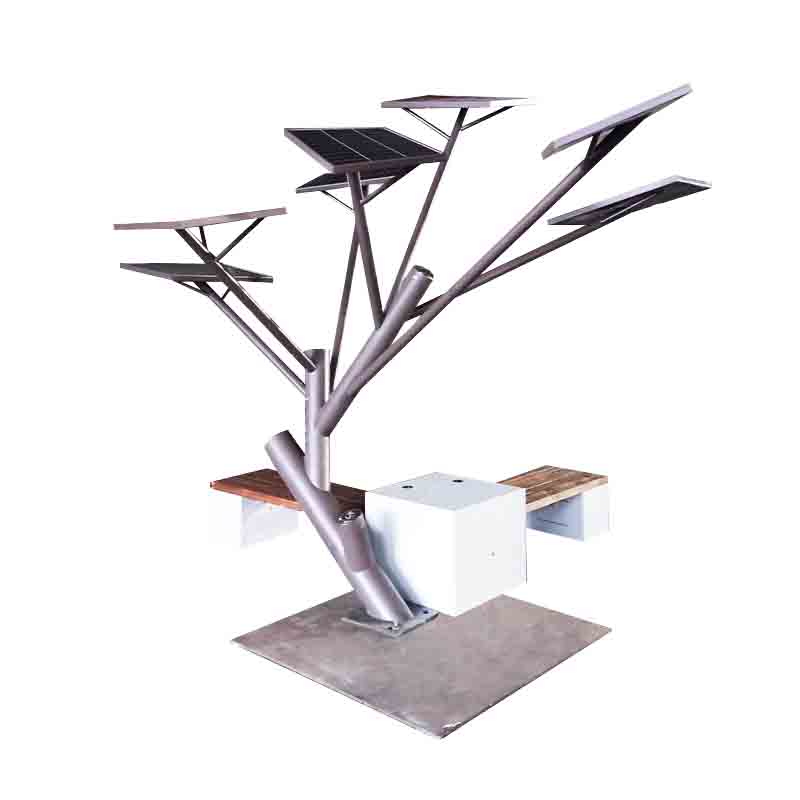 DDK-ST4000 Solar Tree Bench ระบบชาร์จไฟกลางแจ้ง Bench แนวนอน